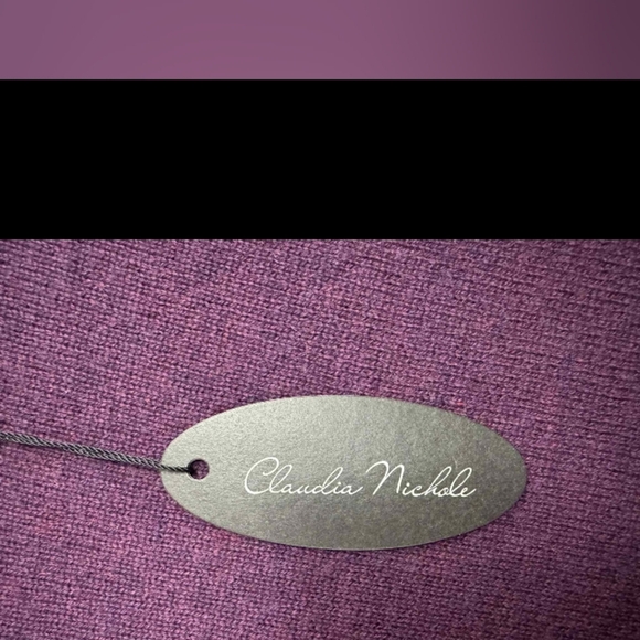 Claudia Nichole NWT Sweater Purple 90% Superwash Merino Wool 10% Cashmere Large - Picture 9 of 10
